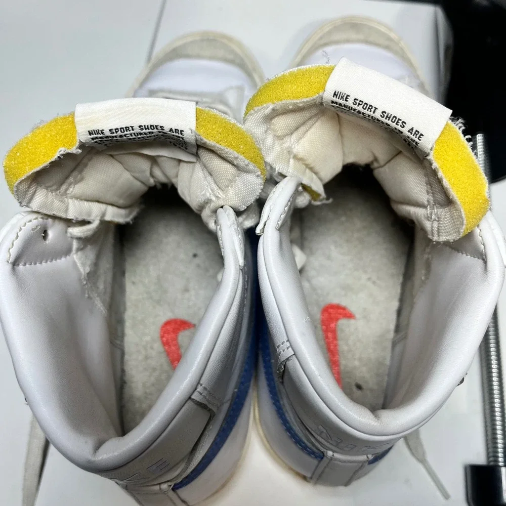 Nike Blazer Mid 77 Vintage White Pacific Blue High Top Sneakers Mens 7